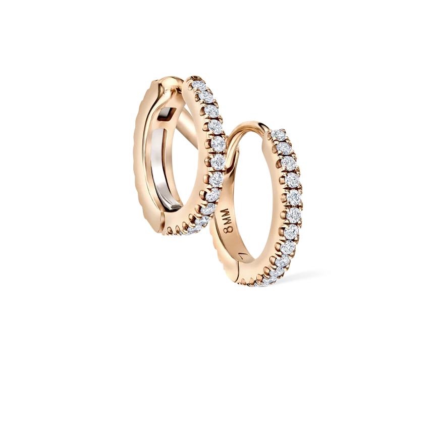 Diamond Double Linked Eternity Hoop Earring and Cuff - Image 27