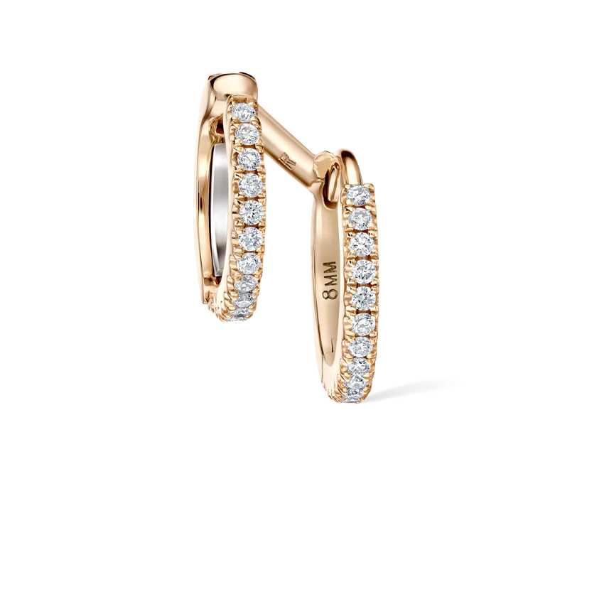 Diamond Double Linked Eternity Hoop Earring and Cuff - Image 28