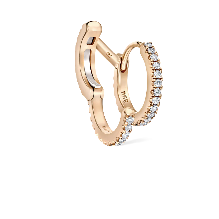 Diamond Double Linked Eternity Hoop Earring and Cuff - Image 29