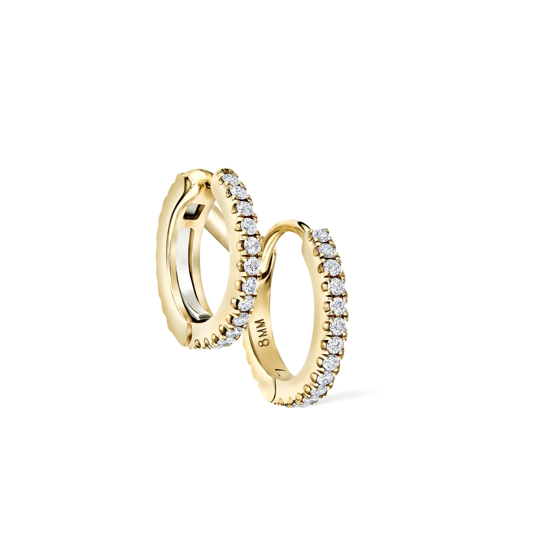 Diamond Double Linked Eternity Hoop Earring and Cuff - Image 37