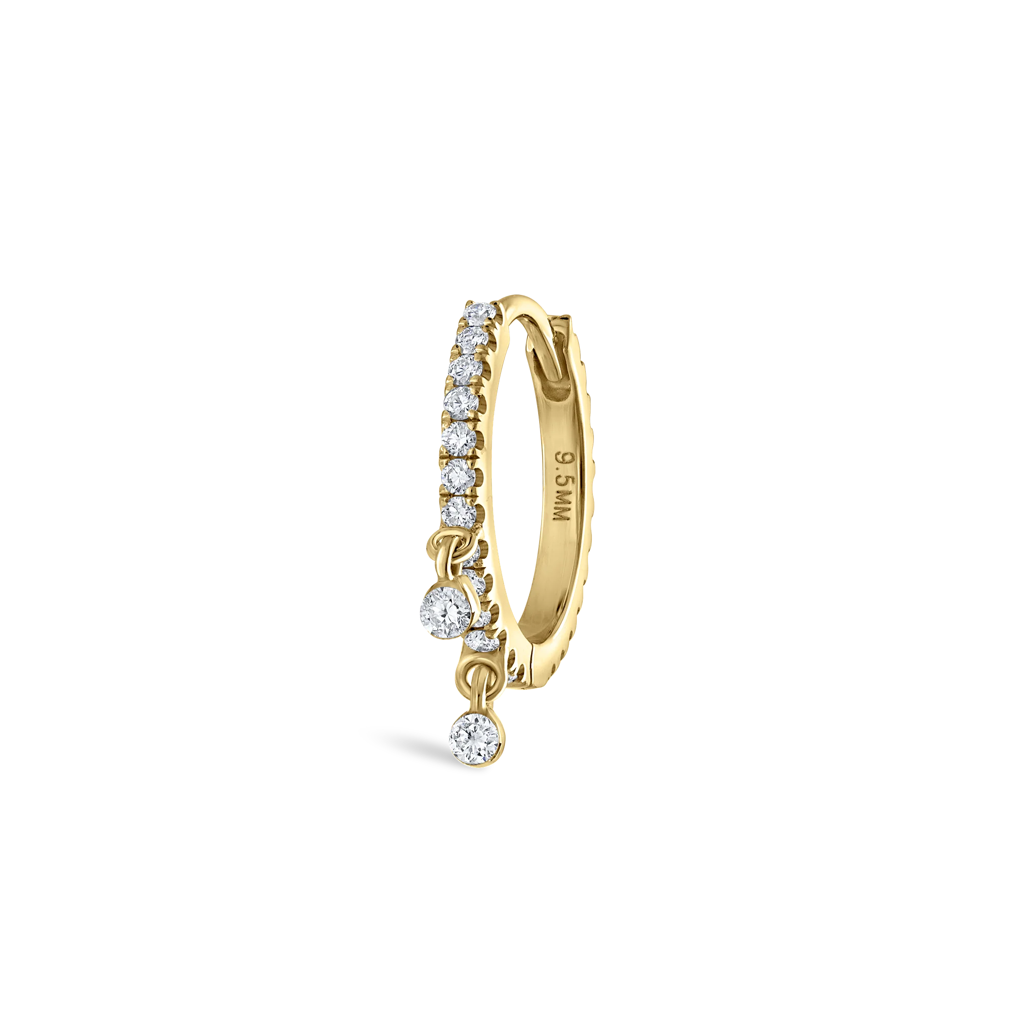 Diamond Eternity Double Dangle Hoop Earring - Image 49