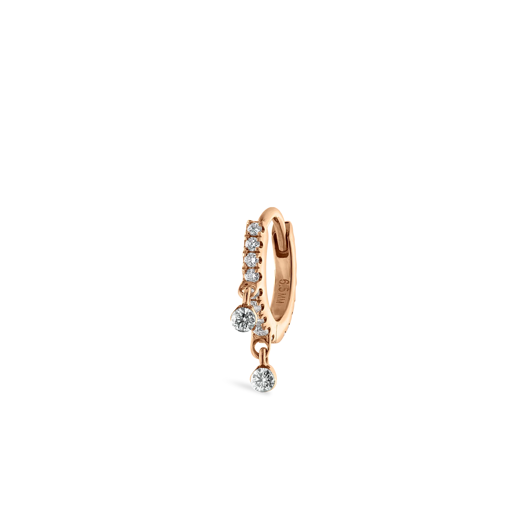 Diamond Eternity Double Dangle Hoop Earring - Image 53