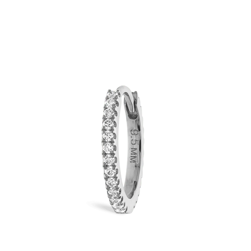 Diamond Eternity Hoop Earring - Image 10