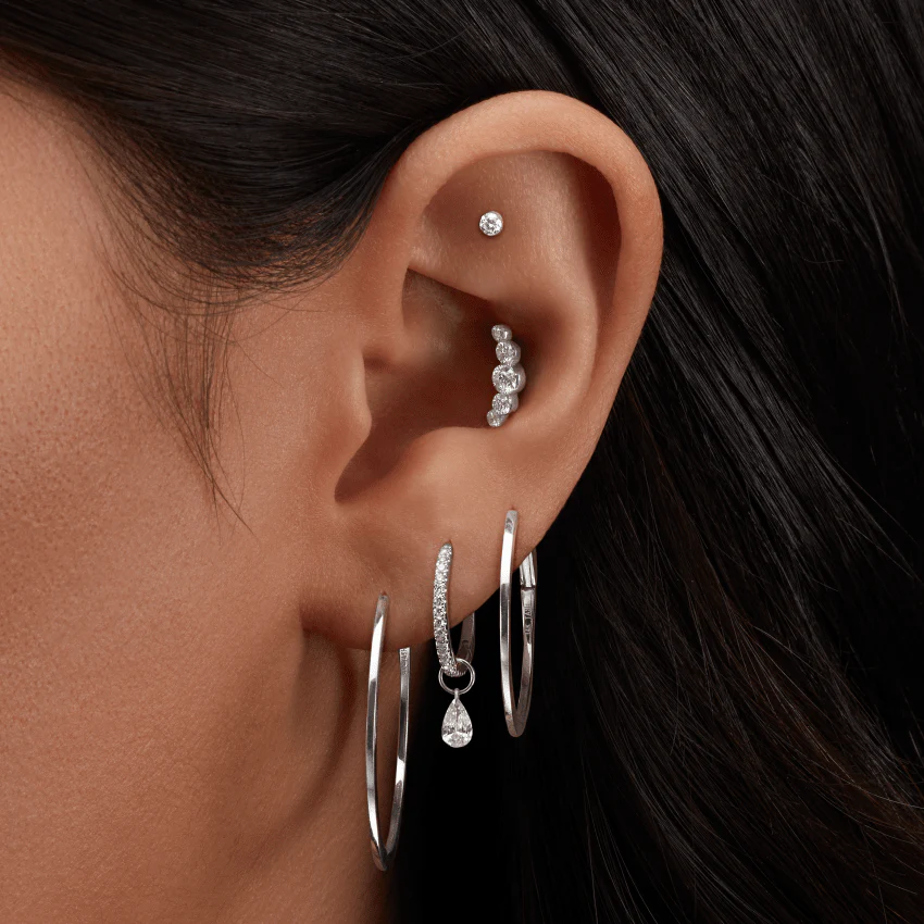 Diamond Eternity Hoop Earring - Image 102
