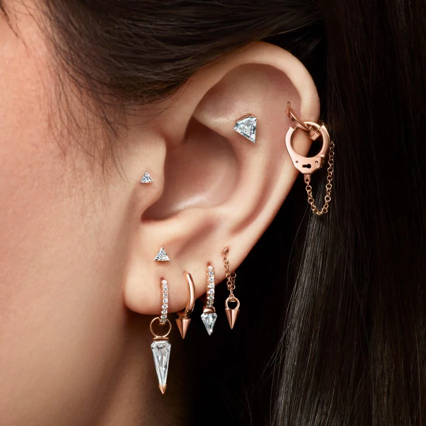Diamond Eternity Hoop Earring - Image 158