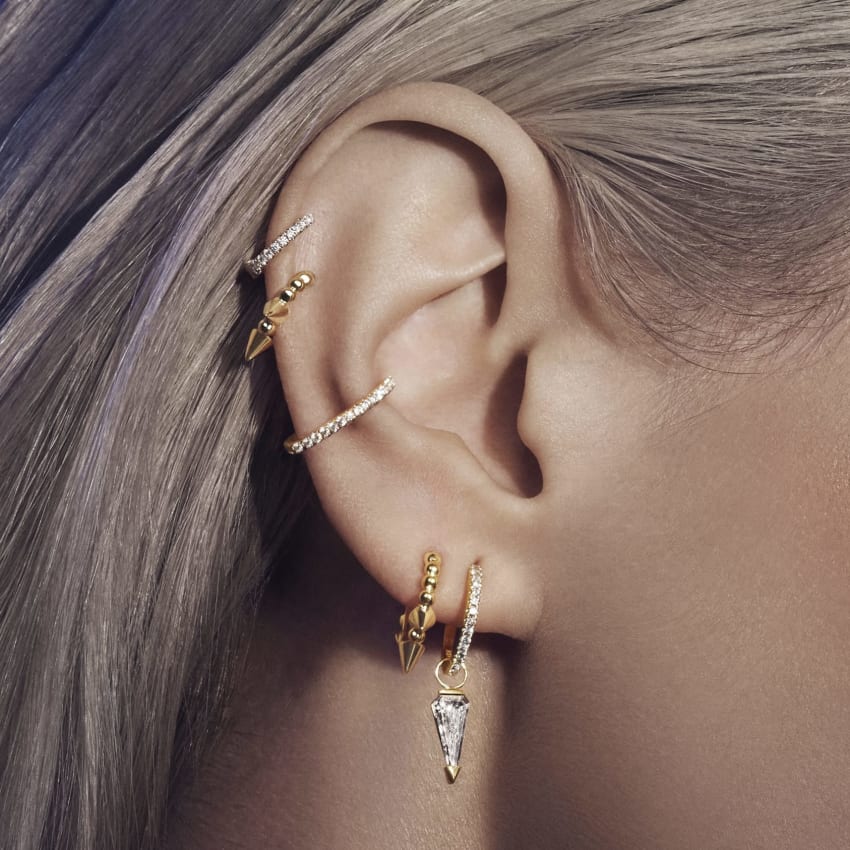 Diamond Eternity Hoop Earring - Image 175