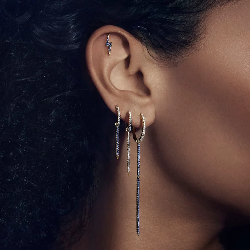 Diamond Eternity Hoop Earring - Image 178