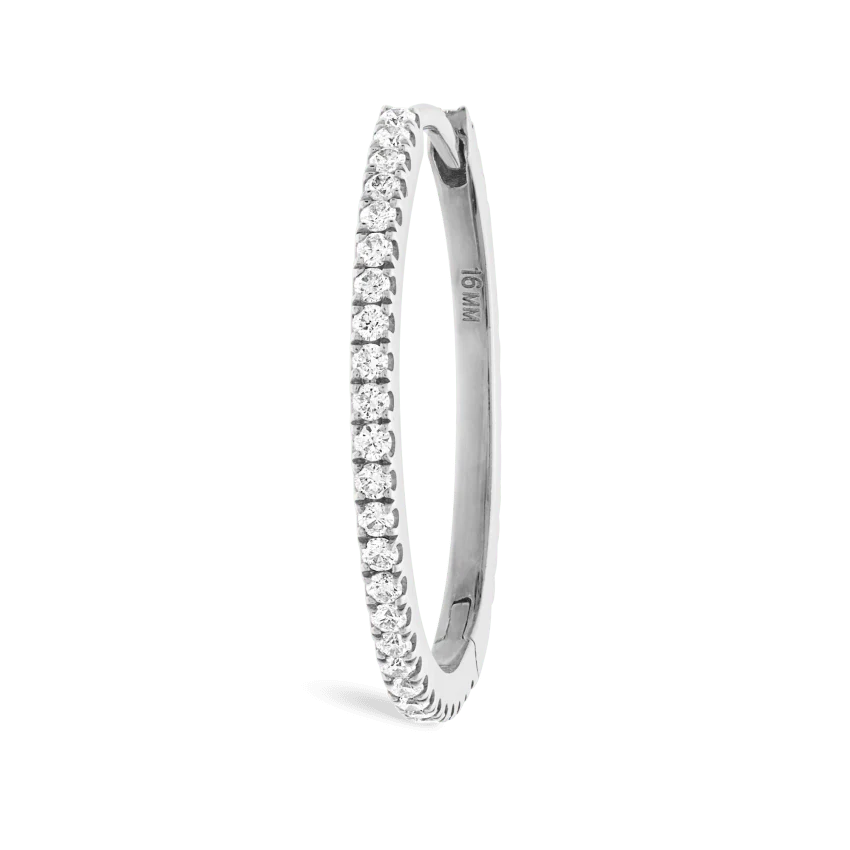 Diamond Eternity Hoop Earring - Image 37