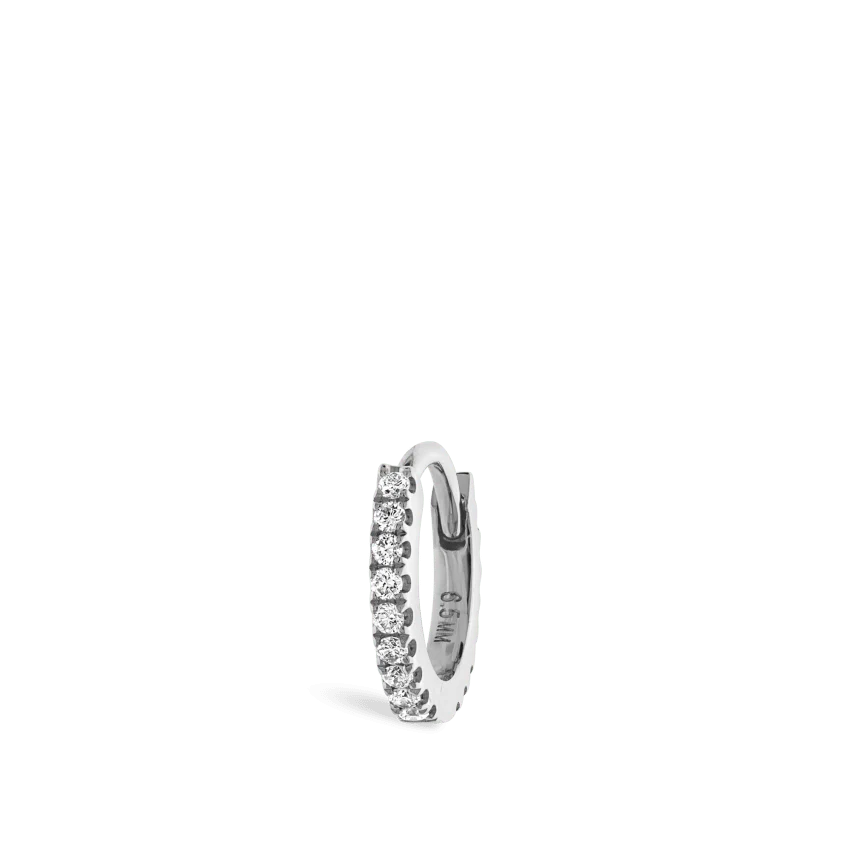 Diamond Eternity Hoop Earring - Image 4