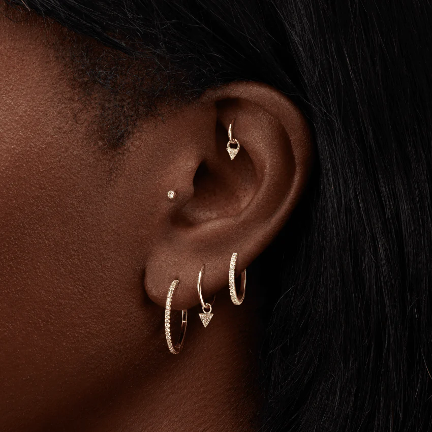 Diamond Eternity Hoop Earring - Image 40
