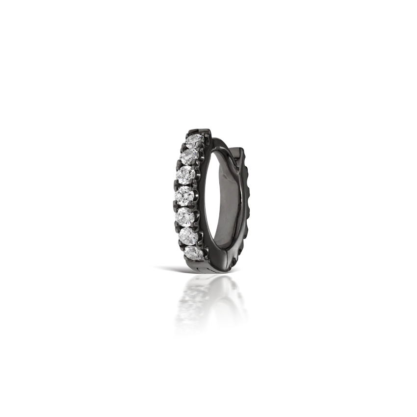Diamond Eternity Hoop Earring - Image 5