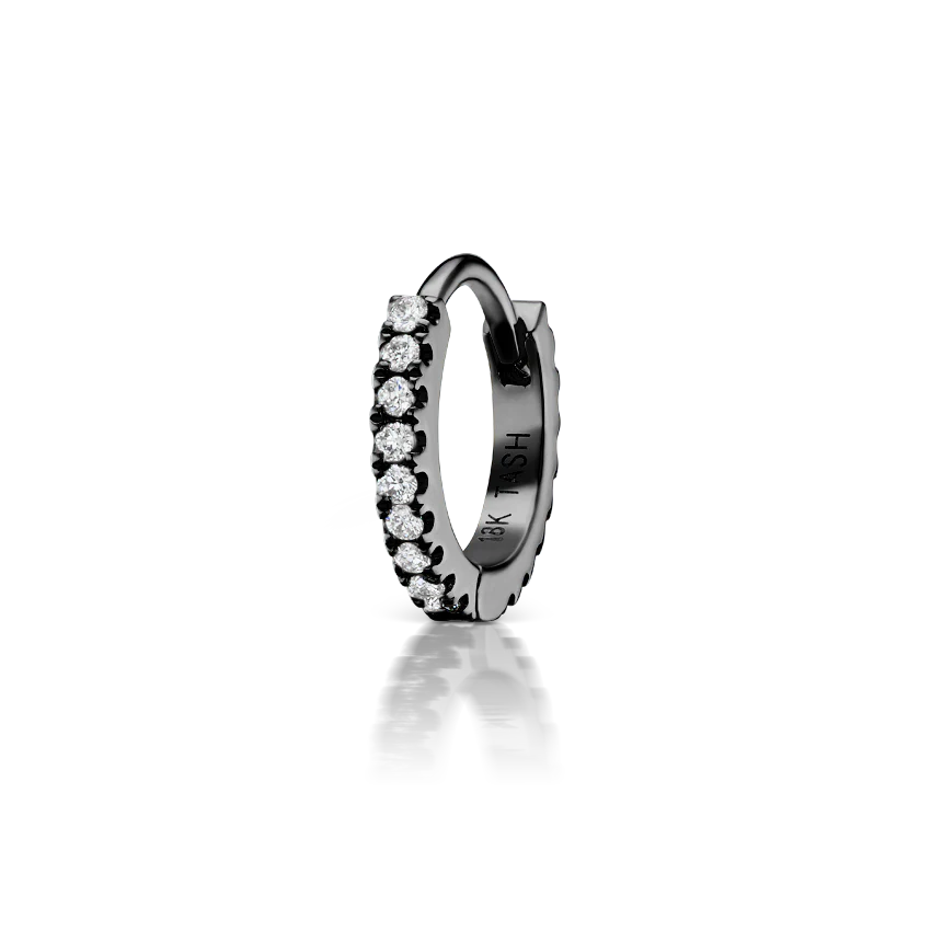 Diamond Eternity Hoop Earring - Image 6