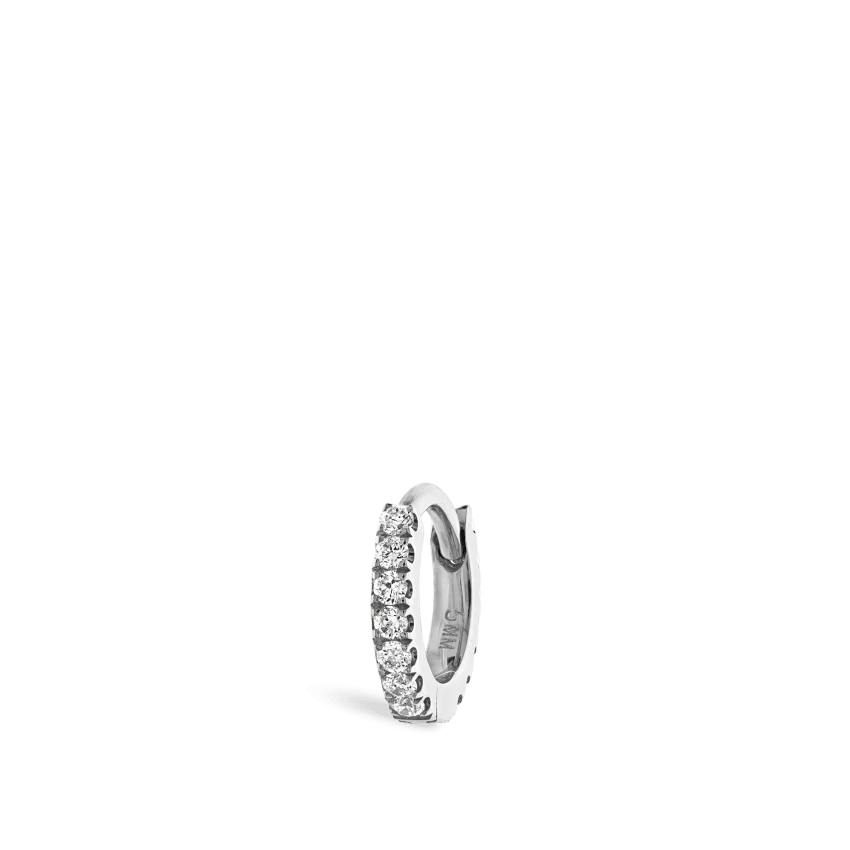 Diamond Eternity Hoop Earring - Image 8