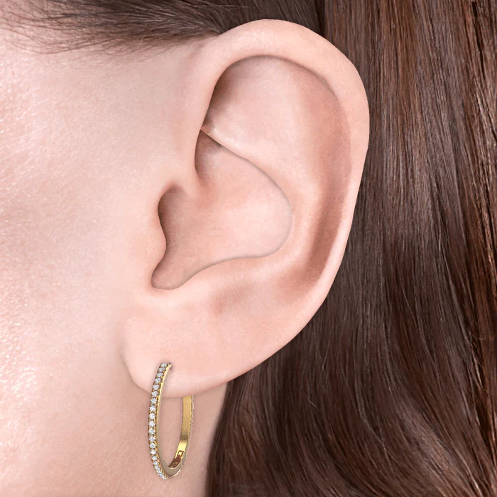 Diamond Eternity Hoop Earring - Image 86