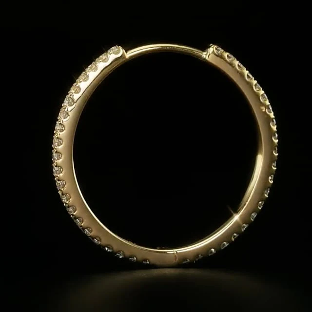 Diamond Eternity Hoop Earring - Image 88