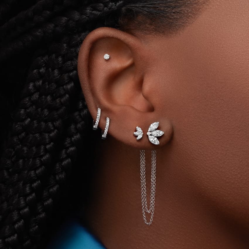 Diamond Eternity Tash Cuff Earring - Image 6