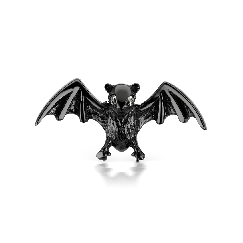 Diamond Eye Bat Threaded Stud Earring With Titanium Backing - Image 14