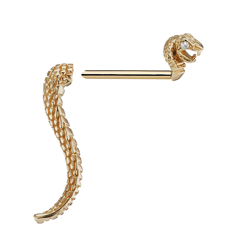 Diamond Eyes Diamond Hood Cobra Talon Traditional Earstud - Image 5