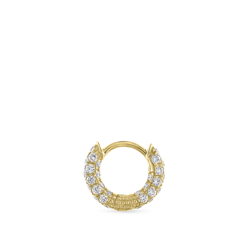 Diamond Five Row Pavé Hoop Earring (Bottom Hinge) - Image 23