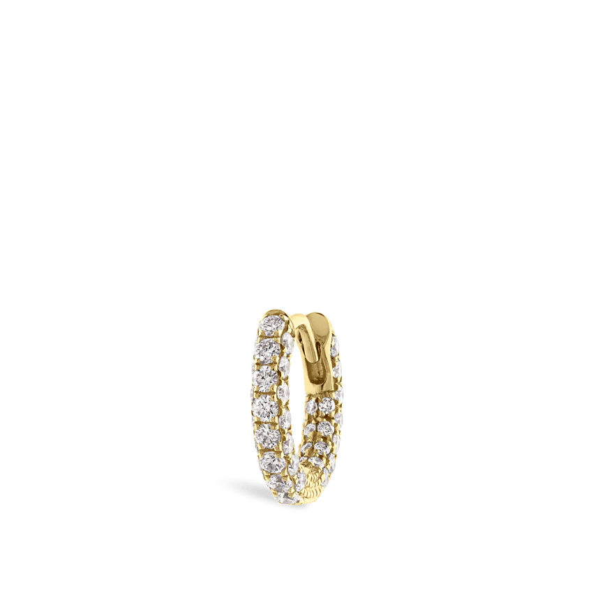 Diamond Five Row Pavé Hoop Earring (Bottom Hinge) - Image 26