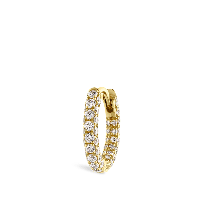 Diamond Five Row Pavé Hoop Earring (Bottom Hinge) - Image 31