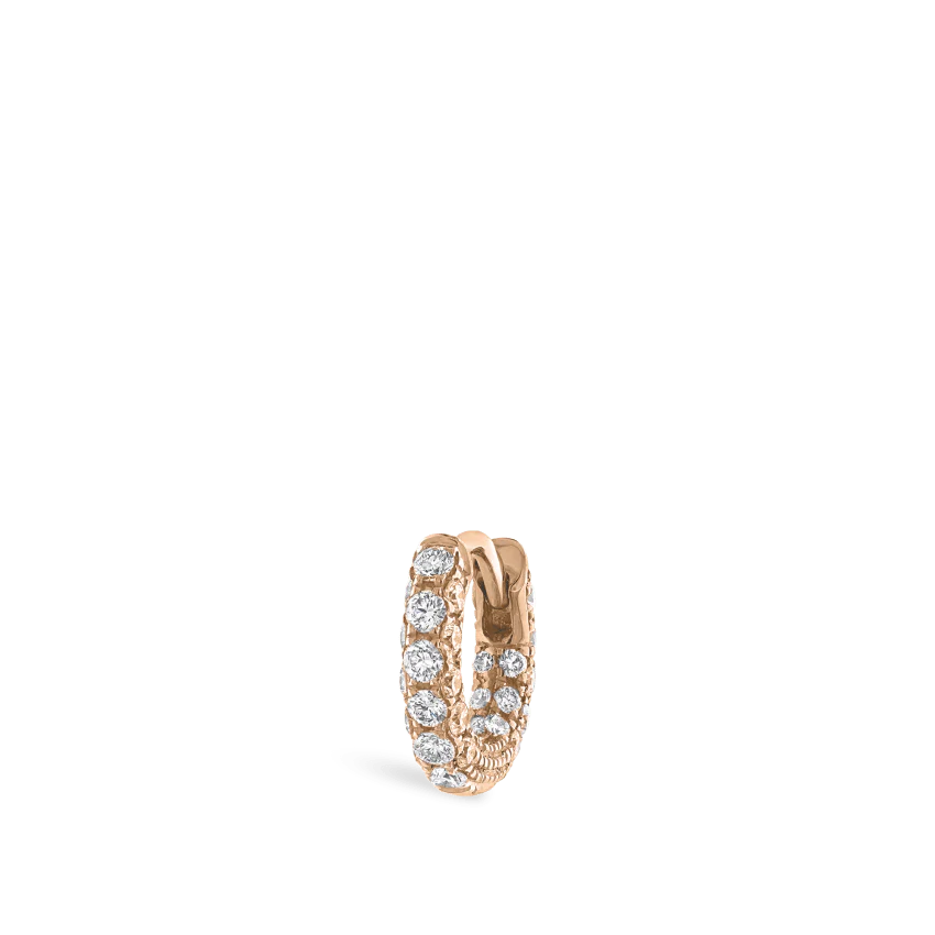 Diamond Five Row Pavé Hoop Earring (Bottom Hinge) - Image 42