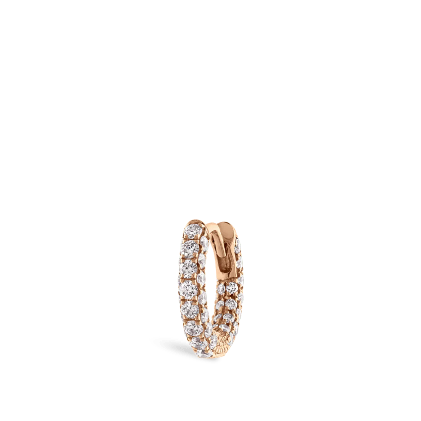 Diamond Five Row Pavé Hoop Earring (Bottom Hinge) - Image 46