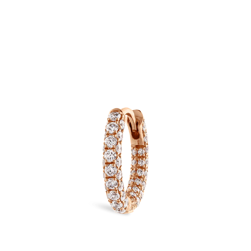 Diamond Five Row Pavé Hoop Earring (Bottom Hinge) - Image 51