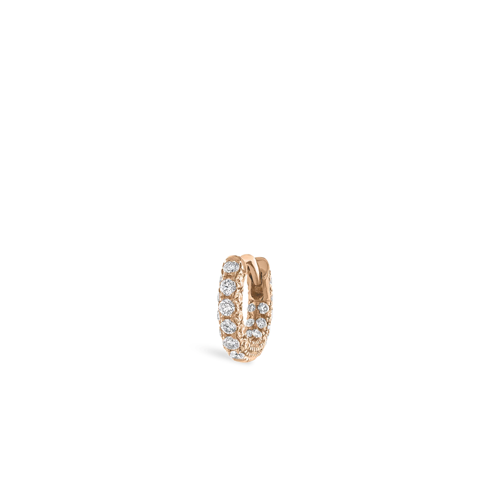 Diamond Five Row Pavé Hoop Earring (Bottom Hinge) - Image 62