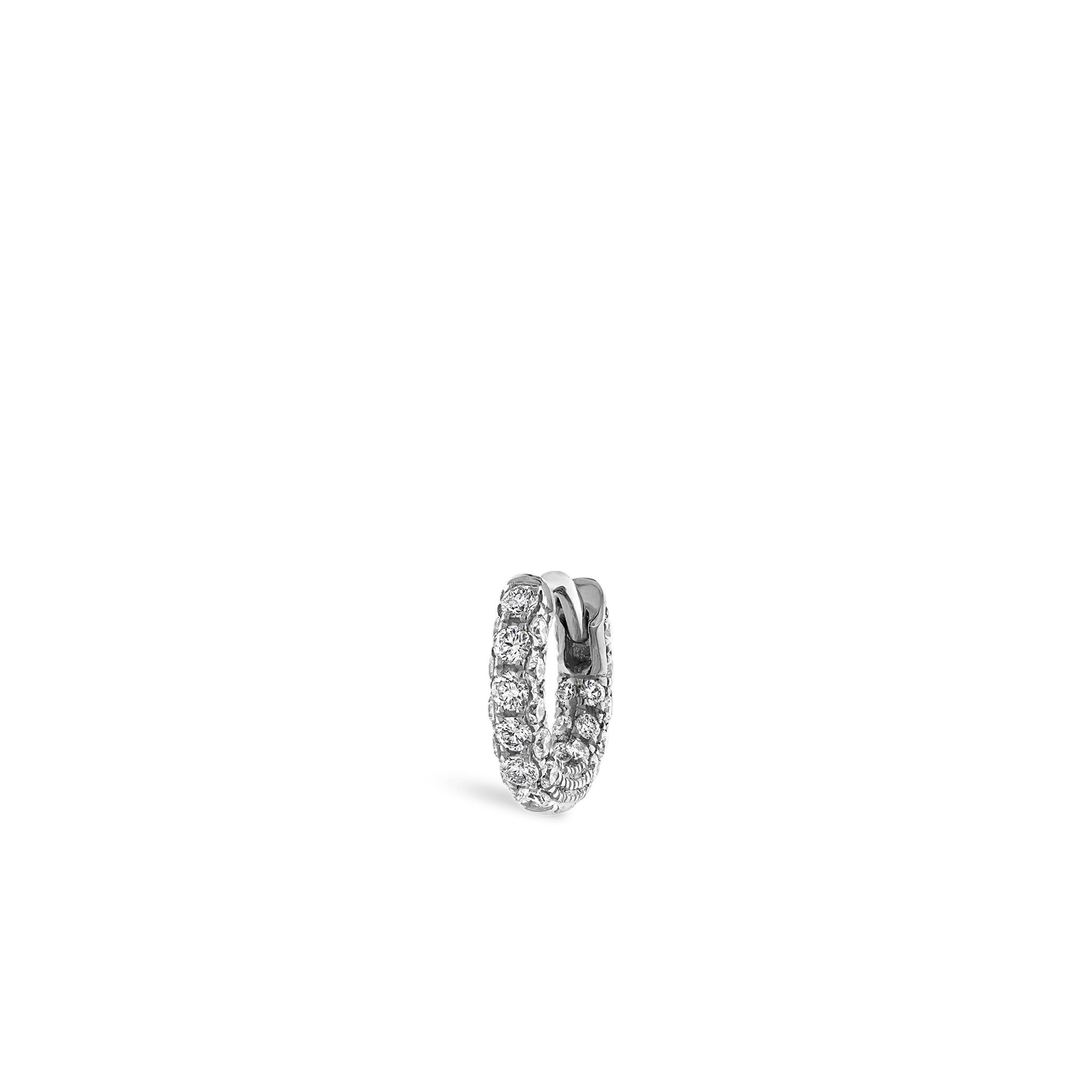 Diamond Five Row Pavé Hoop Earring (Bottom Hinge) - Image 63