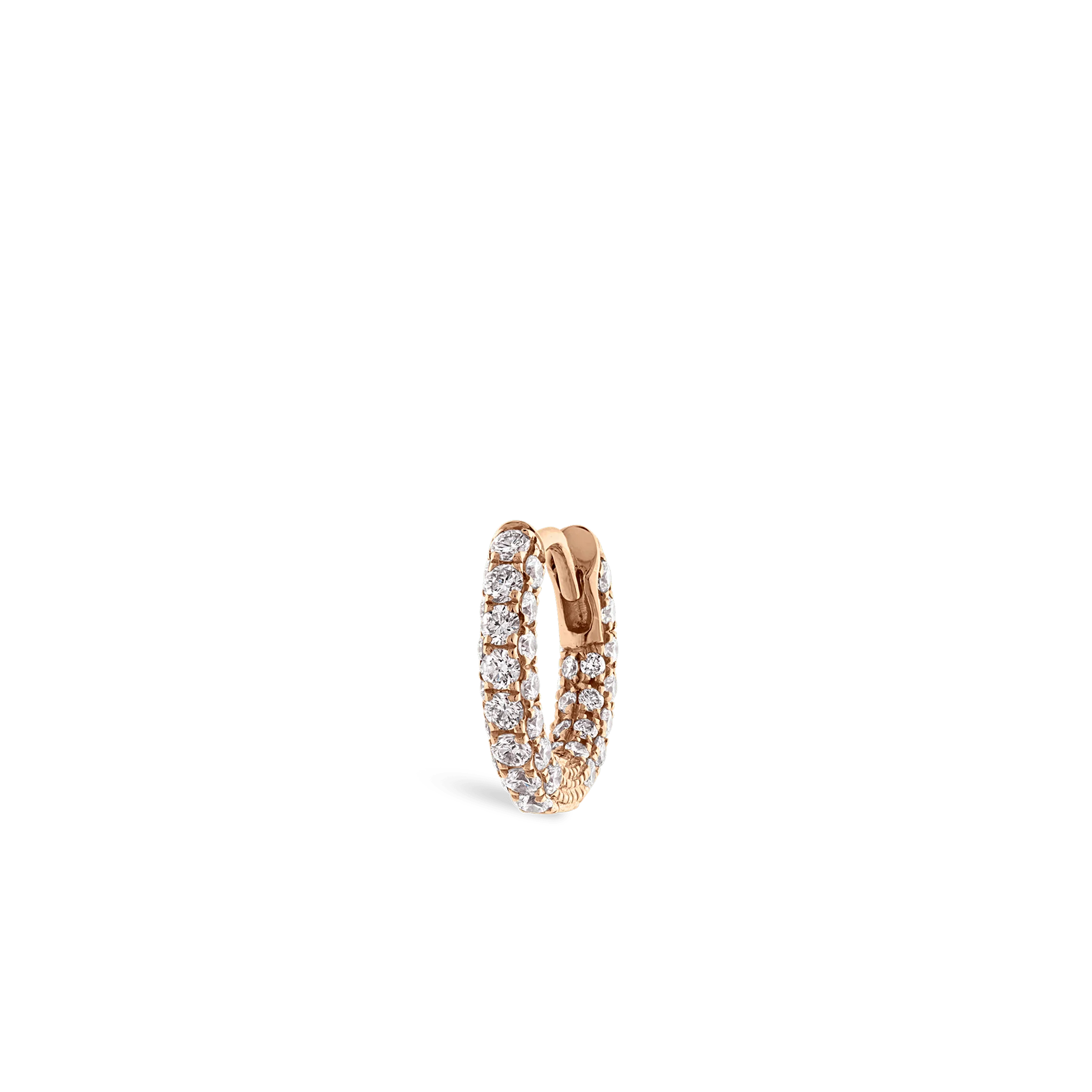 Diamond Five Row Pavé Hoop Earring (Bottom Hinge) - Image 65