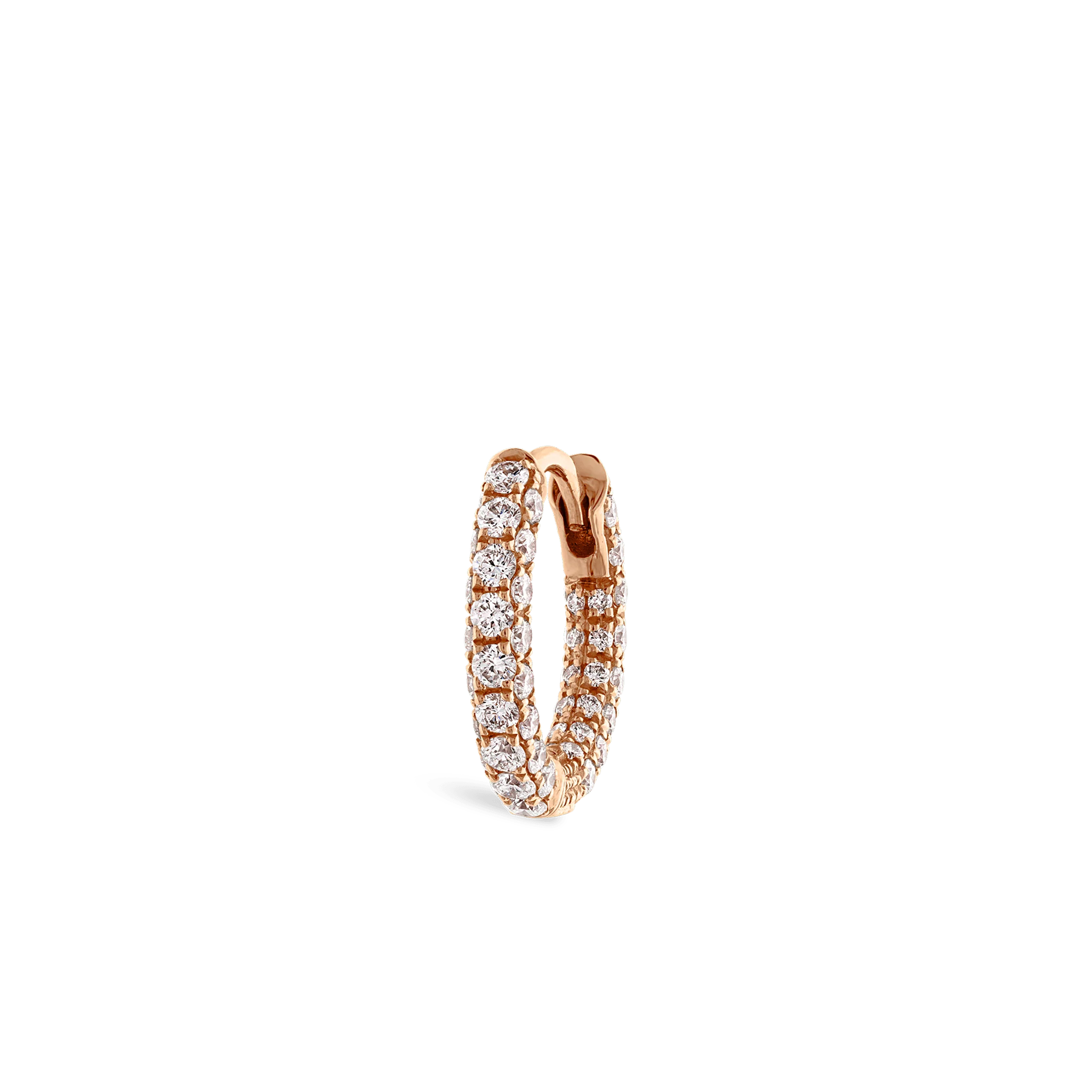 Diamond Five Row Pavé Hoop Earring (Bottom Hinge) - Image 68