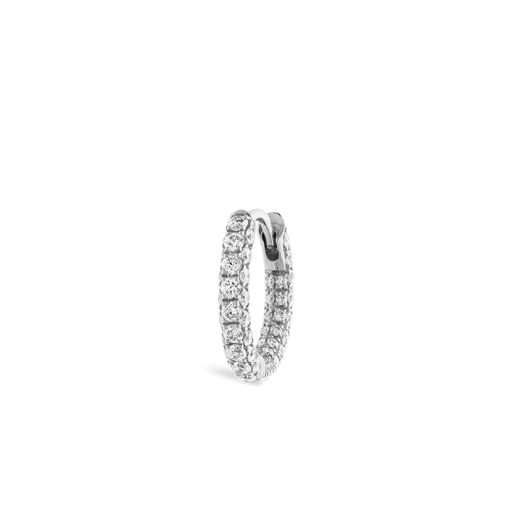 Diamond Five Row Pavé Hoop Earring (Bottom Hinge) - Image 69