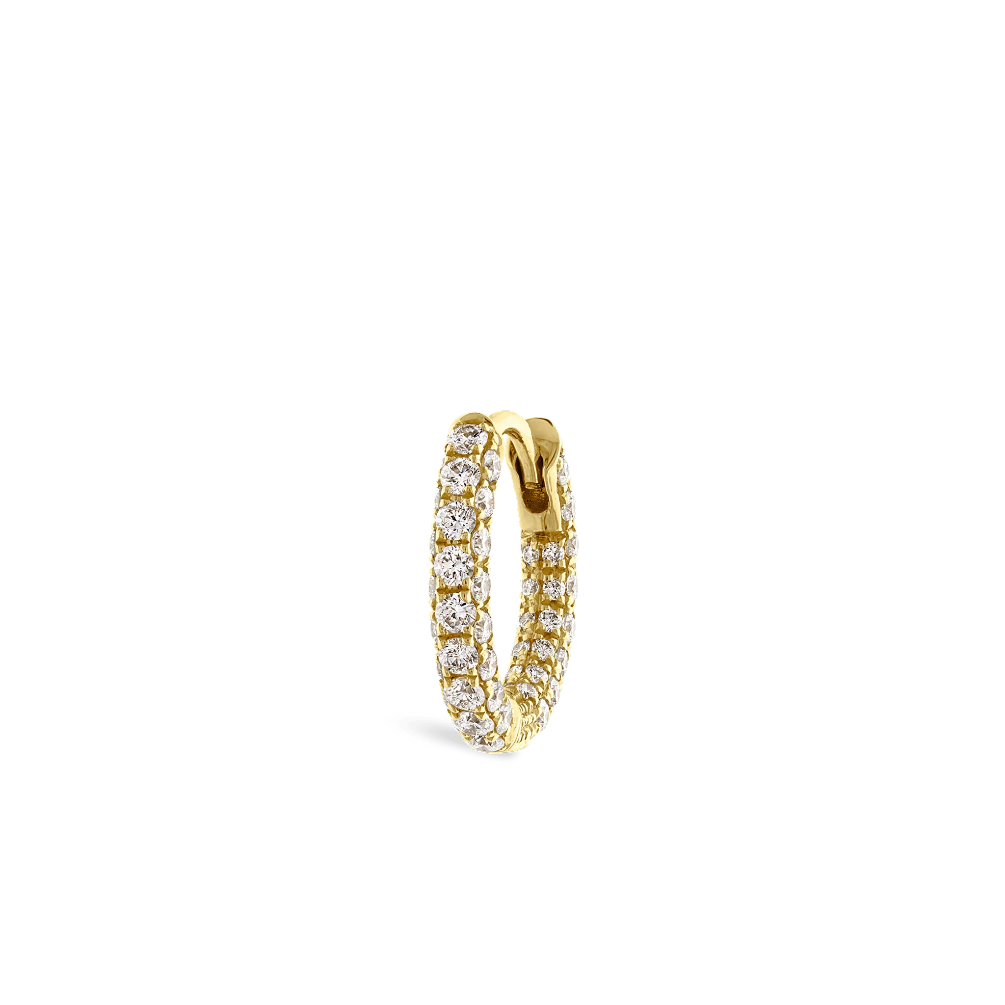 Diamond Five Row Pavé Hoop Earring (Bottom Hinge) - Image 70