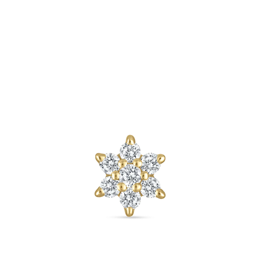 Diamond Flower Stud Earring - Image 18