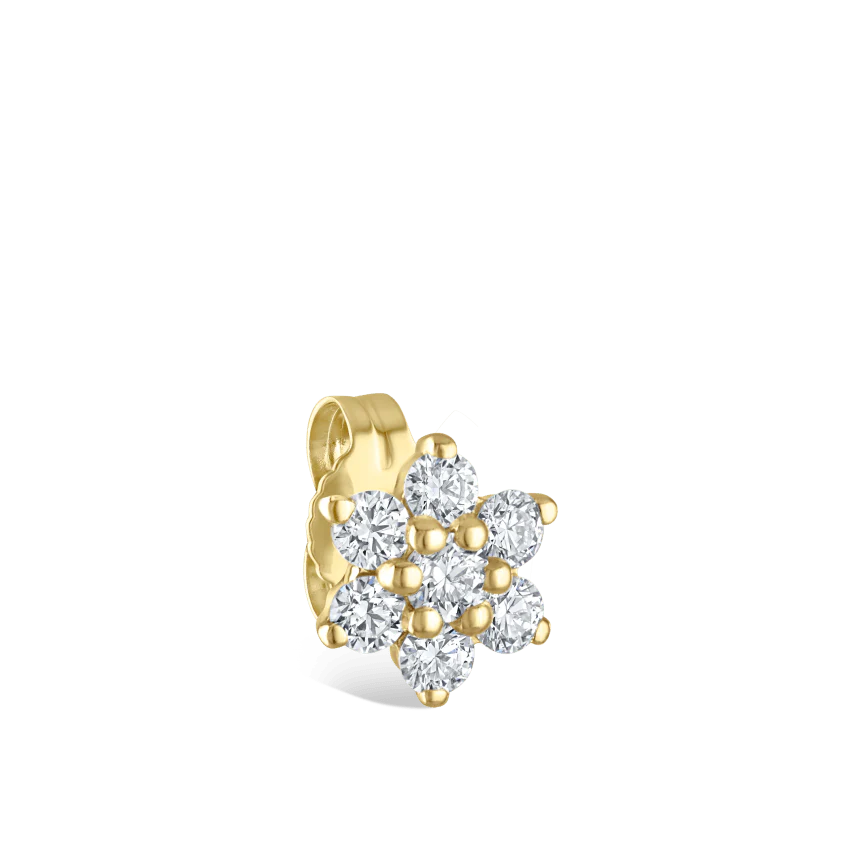 Diamond Flower Stud Earring - Image 20