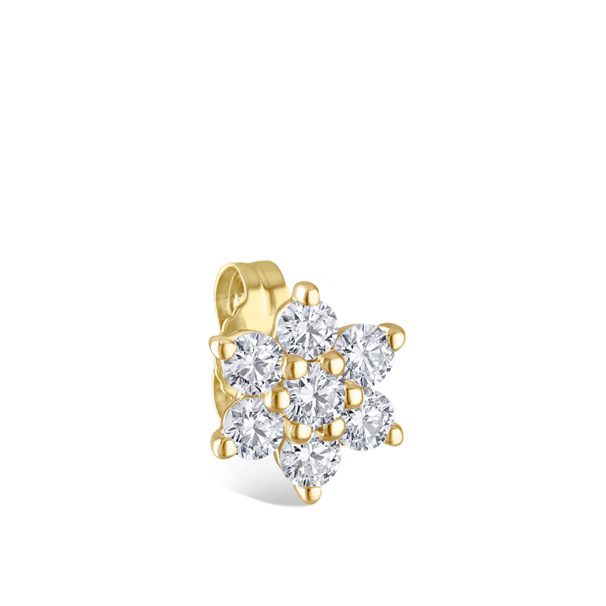 Diamond Flower Stud Earring - Image 23