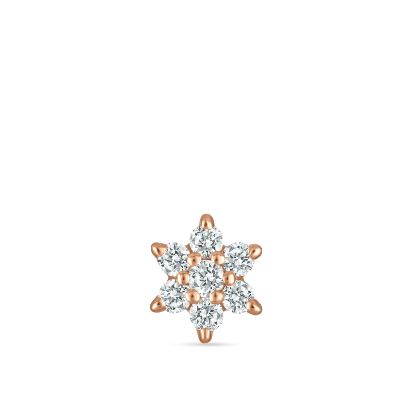 Diamond Flower Stud Earring - Image 30