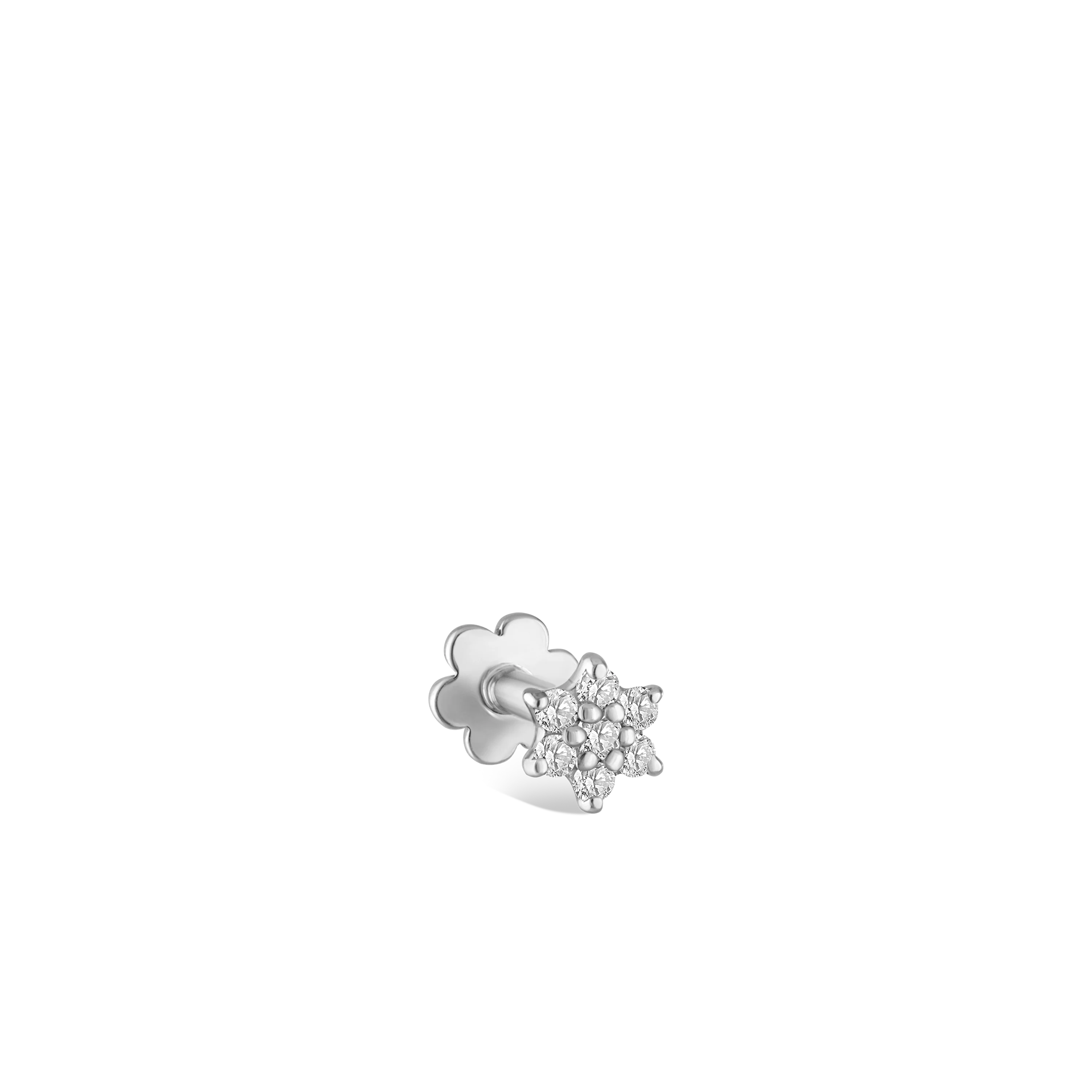 Diamond Flower Threaded Stud Earring - Image 64