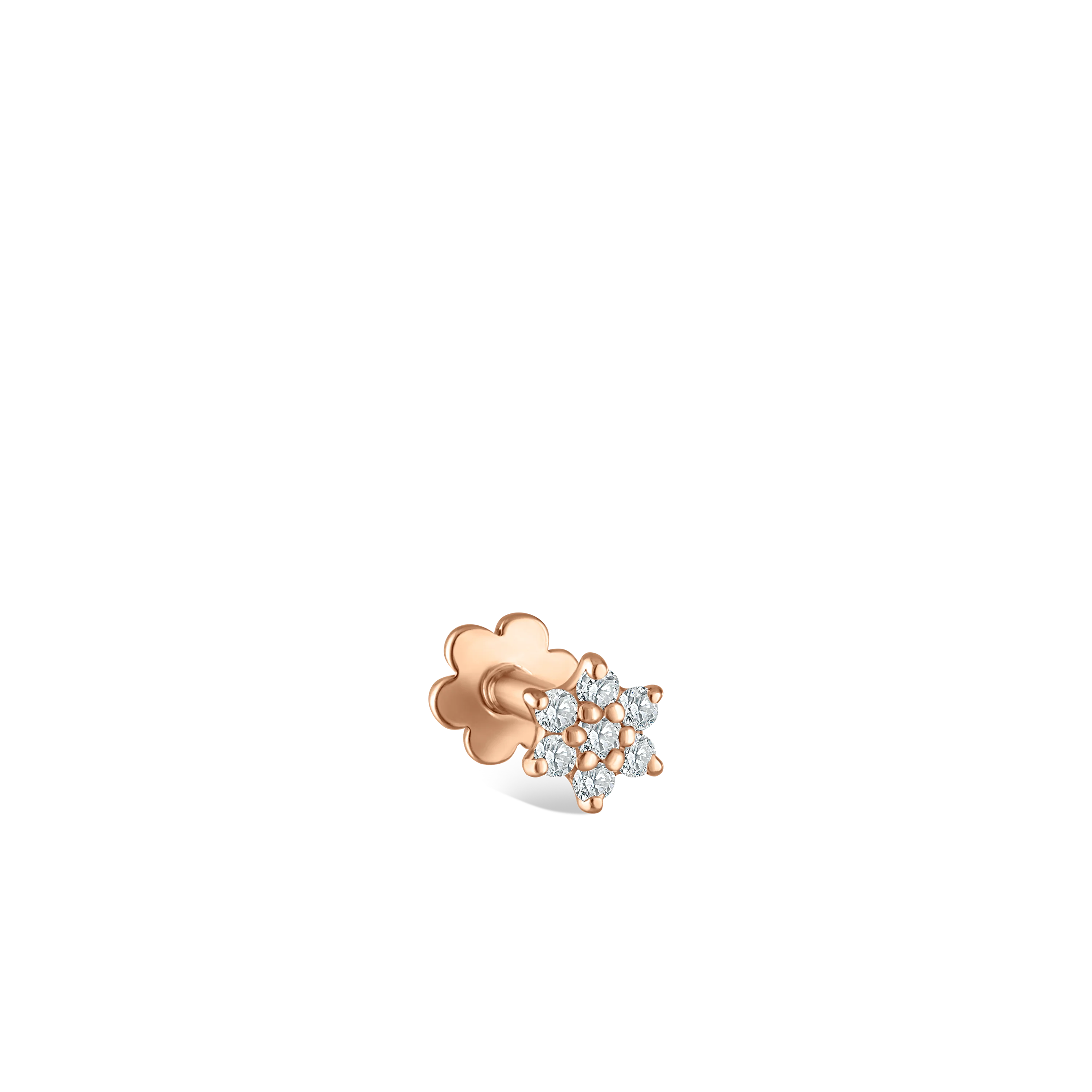 Diamond Flower Threaded Stud Earring - Image 65
