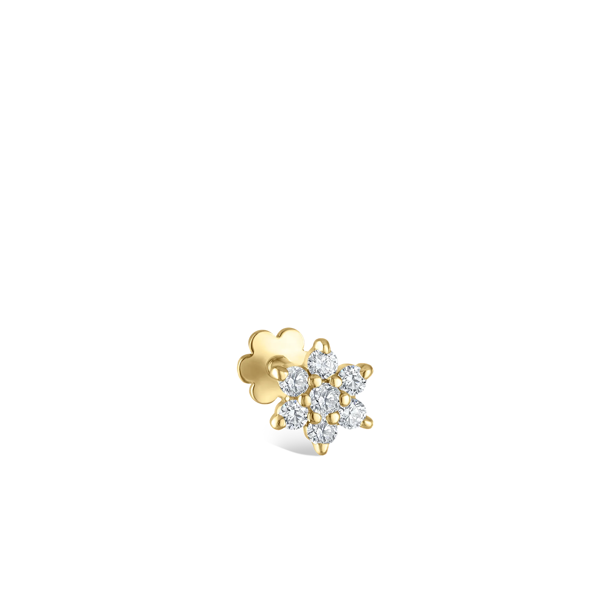 Diamond Flower Threaded Stud Earring - Image 68