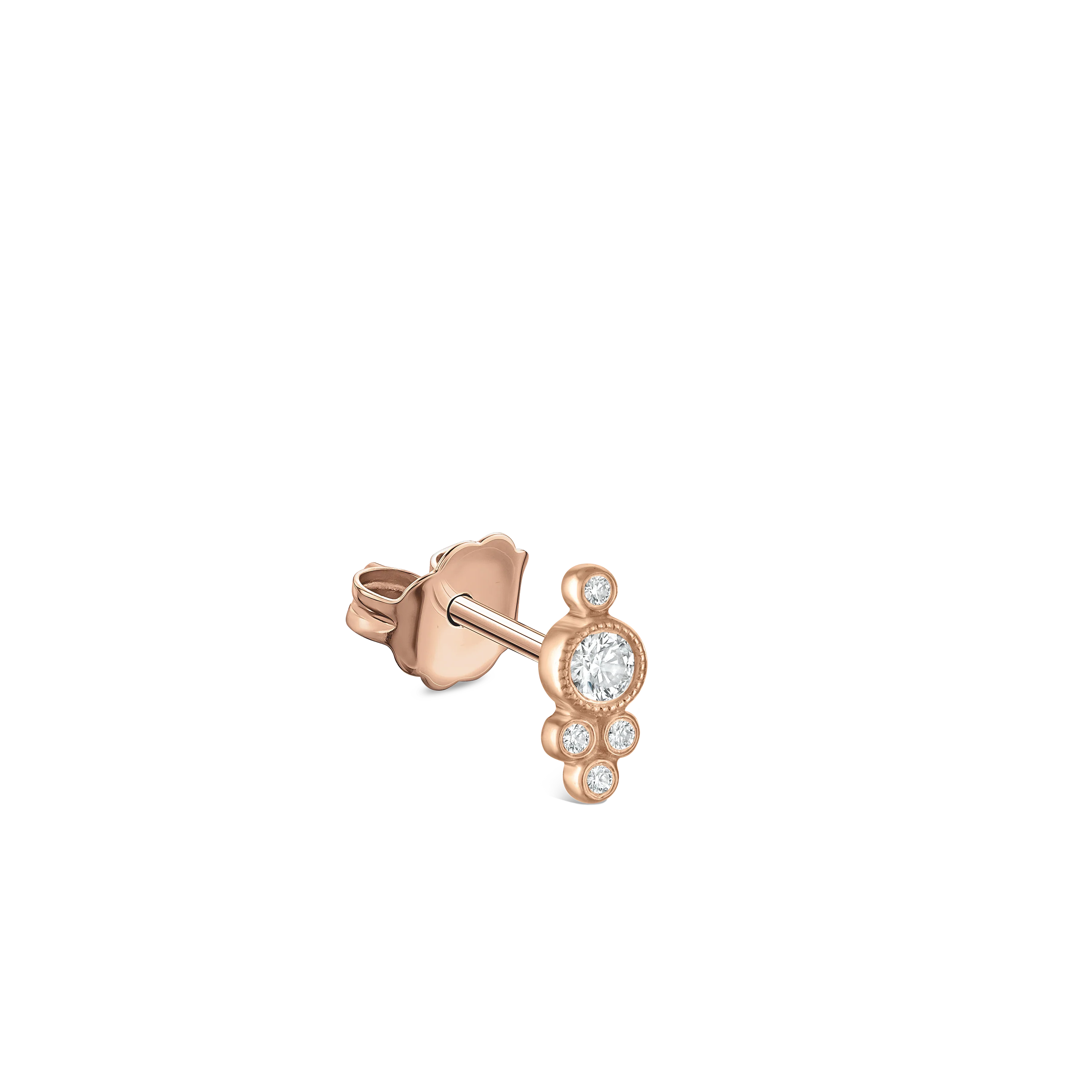 Diamond Four Ball Trinity Stud Earring - Image 11
