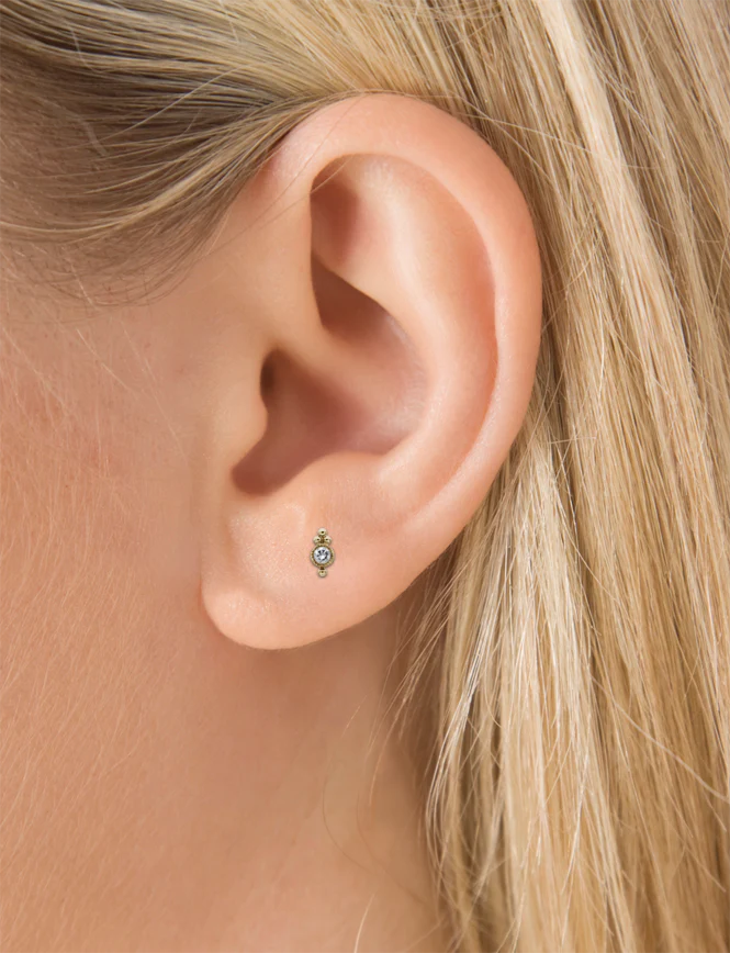 Diamond Four Ball Trinity Stud Earring - Image 5