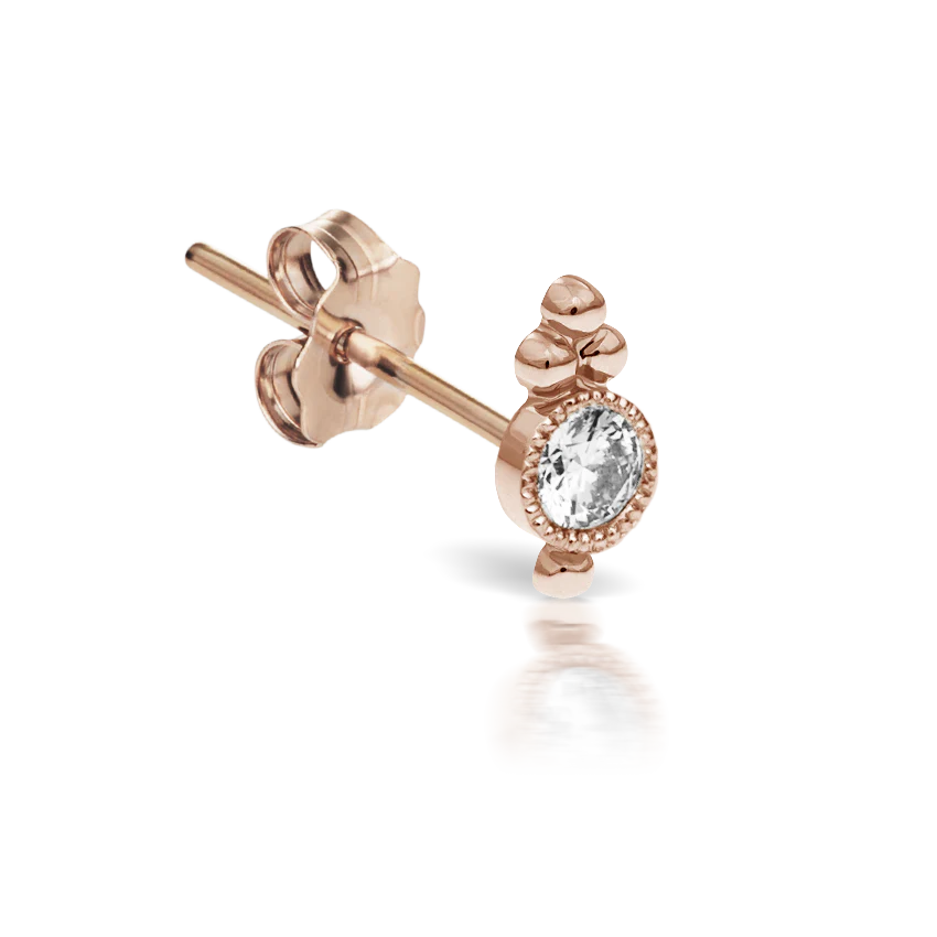 Diamond Four Ball Trinity Stud Earring - Image 7