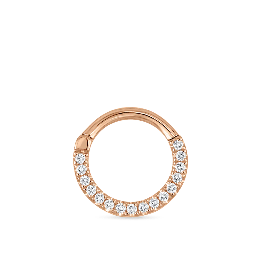 Diamond Horizontal Eternity Hoop Earring - Image 16