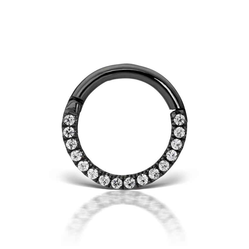 Diamond Horizontal Eternity Hoop Earring - Image 21