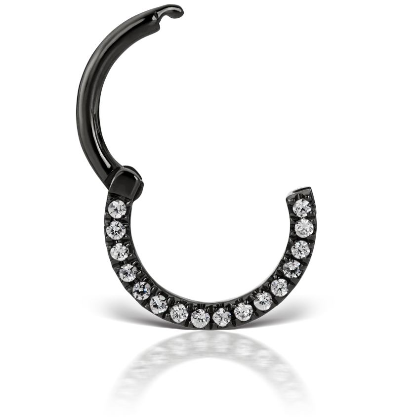 Diamond Horizontal Eternity Hoop Earring - Image 22