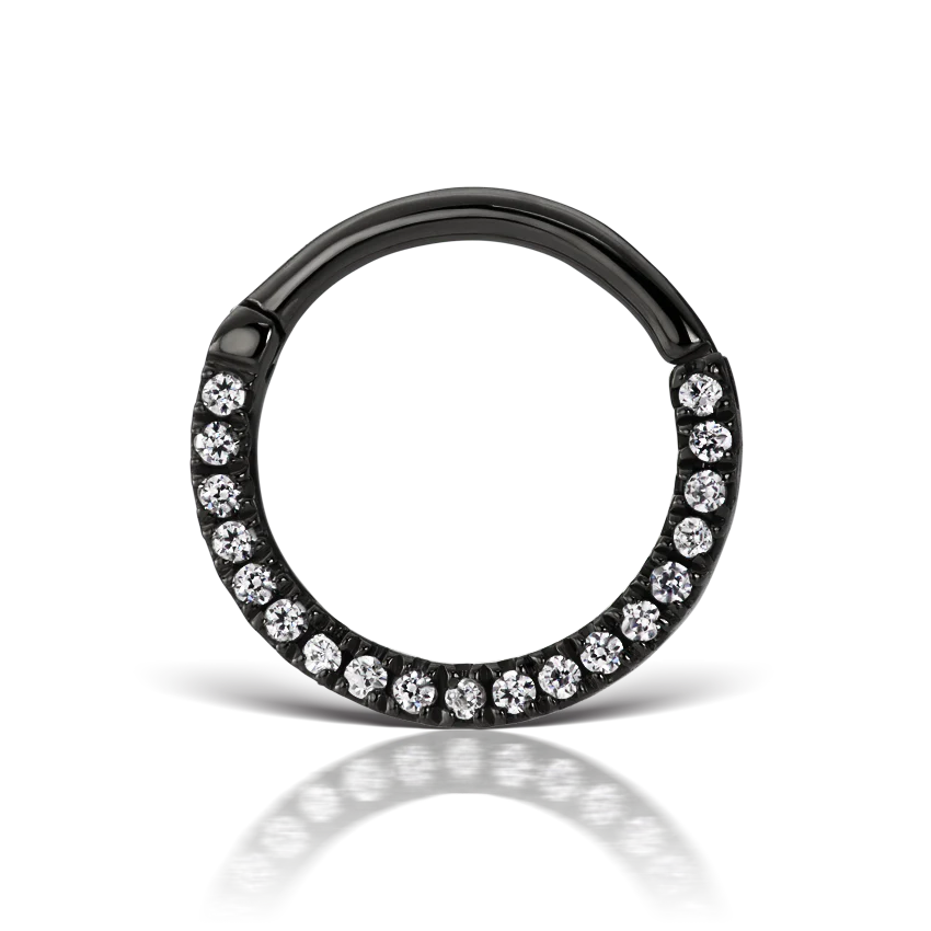 Diamond Horizontal Eternity Hoop Earring - Image 23