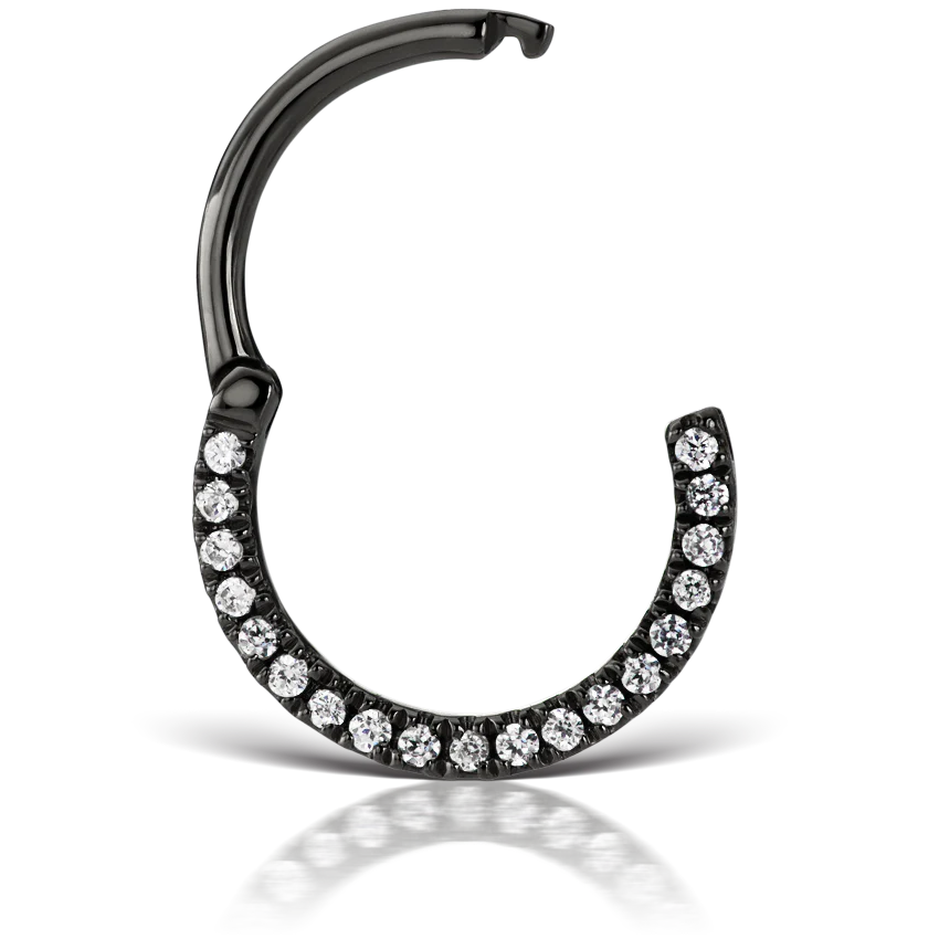 Diamond Horizontal Eternity Hoop Earring - Image 24