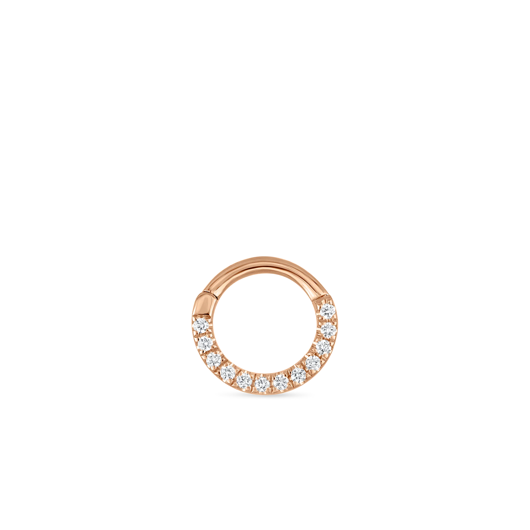 Diamond Horizontal Eternity Hoop Earring - Image 25